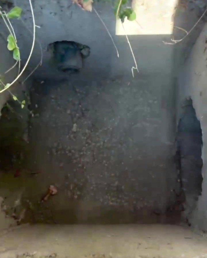 Cleared storm drain box after leaves and sediment were removed