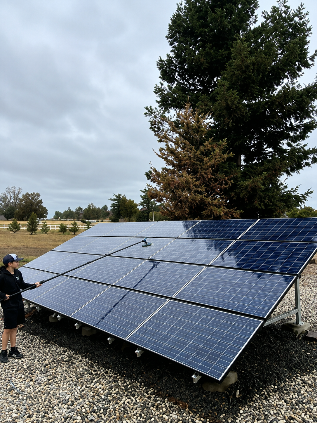 Solar panel cleaning service